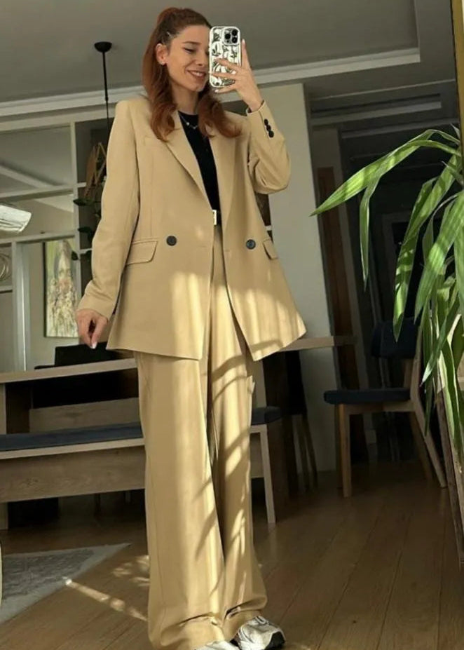 Ensemble tailleur vanille femmes