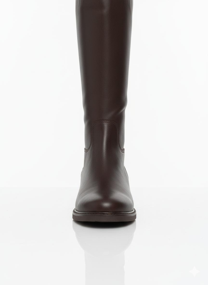 Bottes Cavalières plates - Marron foncé