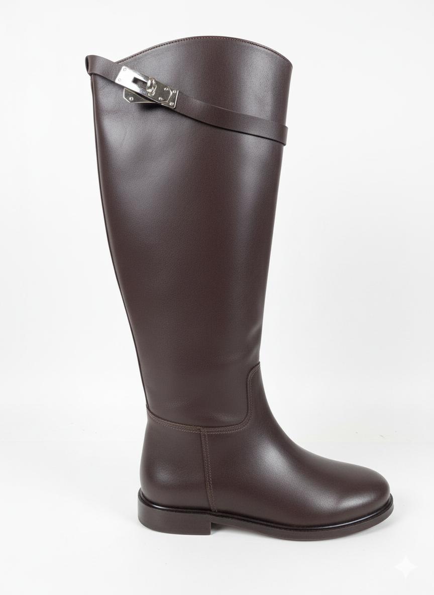 Bottes Cavalières plates - Marron foncé