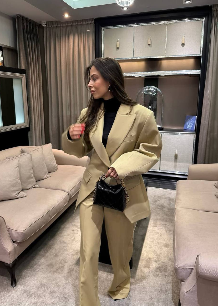 Ensemble Tailleur Élégance - Beige sable