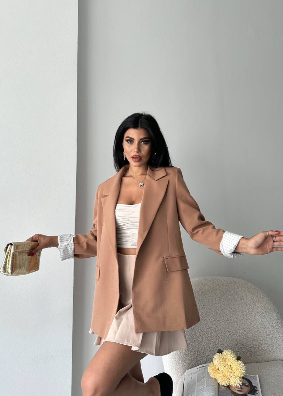 Veste Blazer doublée - Camel