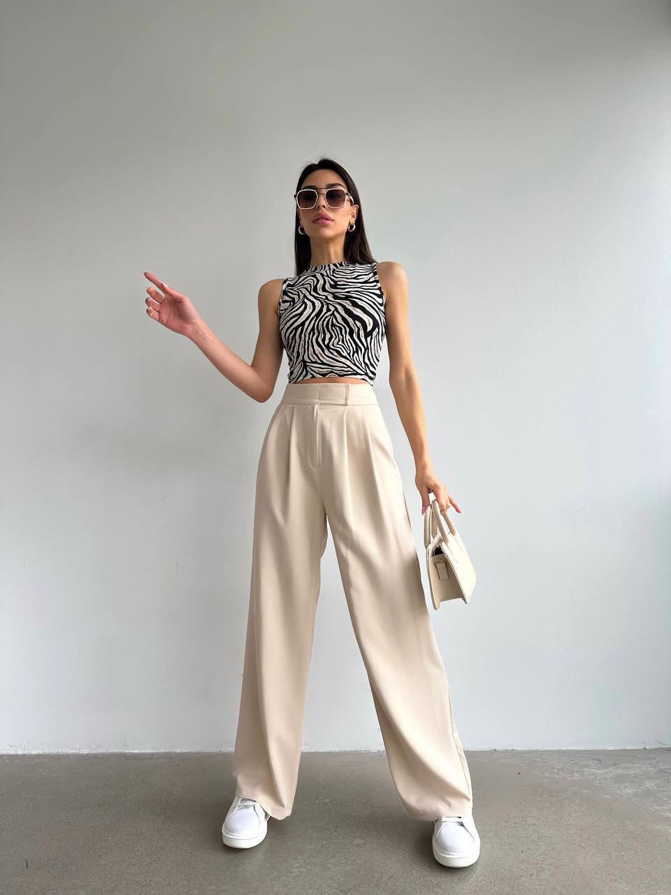 Pantalon Palazzo avec Scratch - Créme