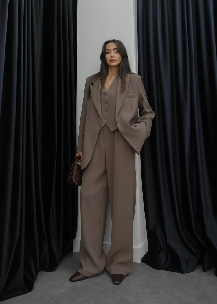 Costume trois pièces - Taupe