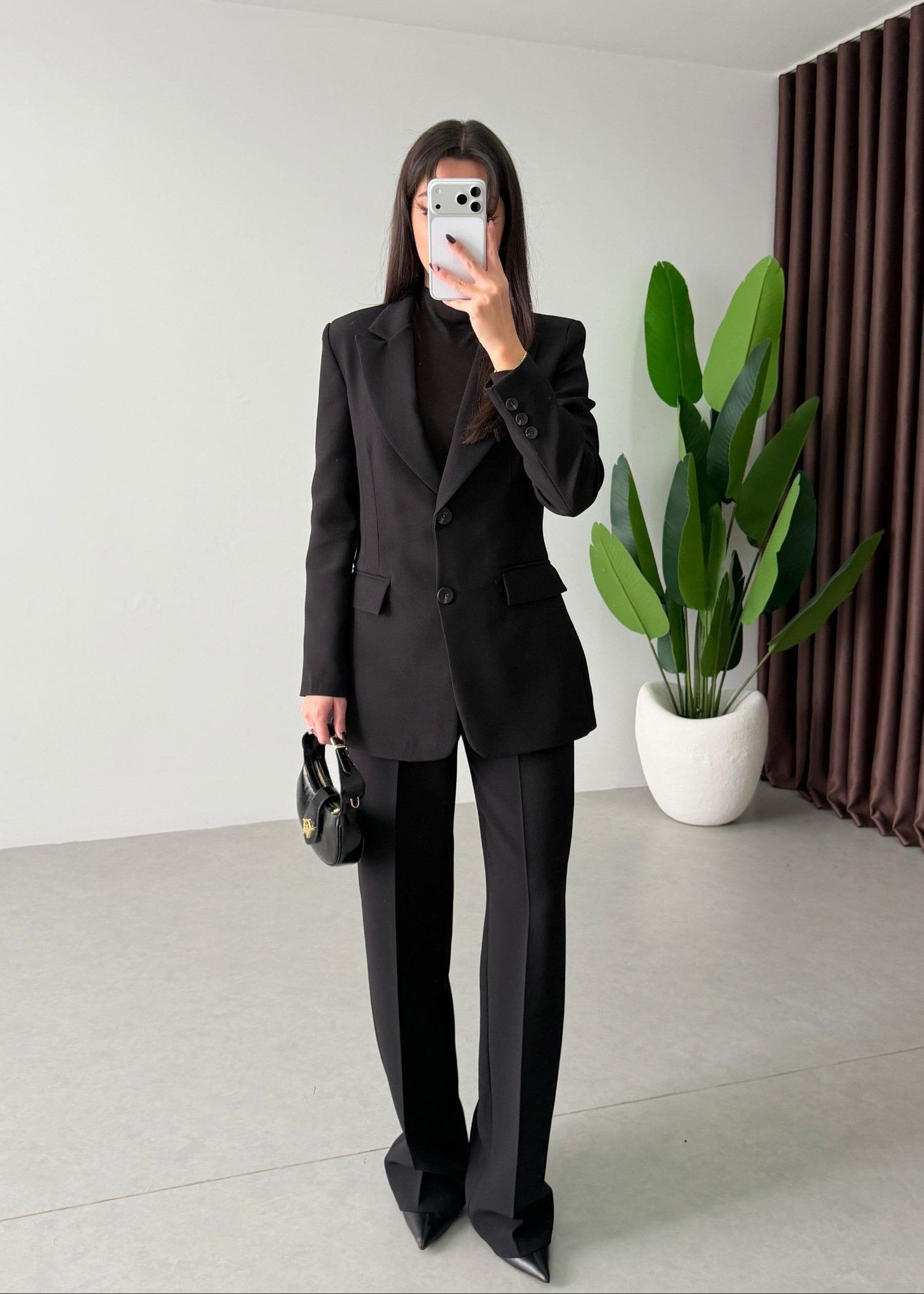 Ensemble tailleur épure - Noir