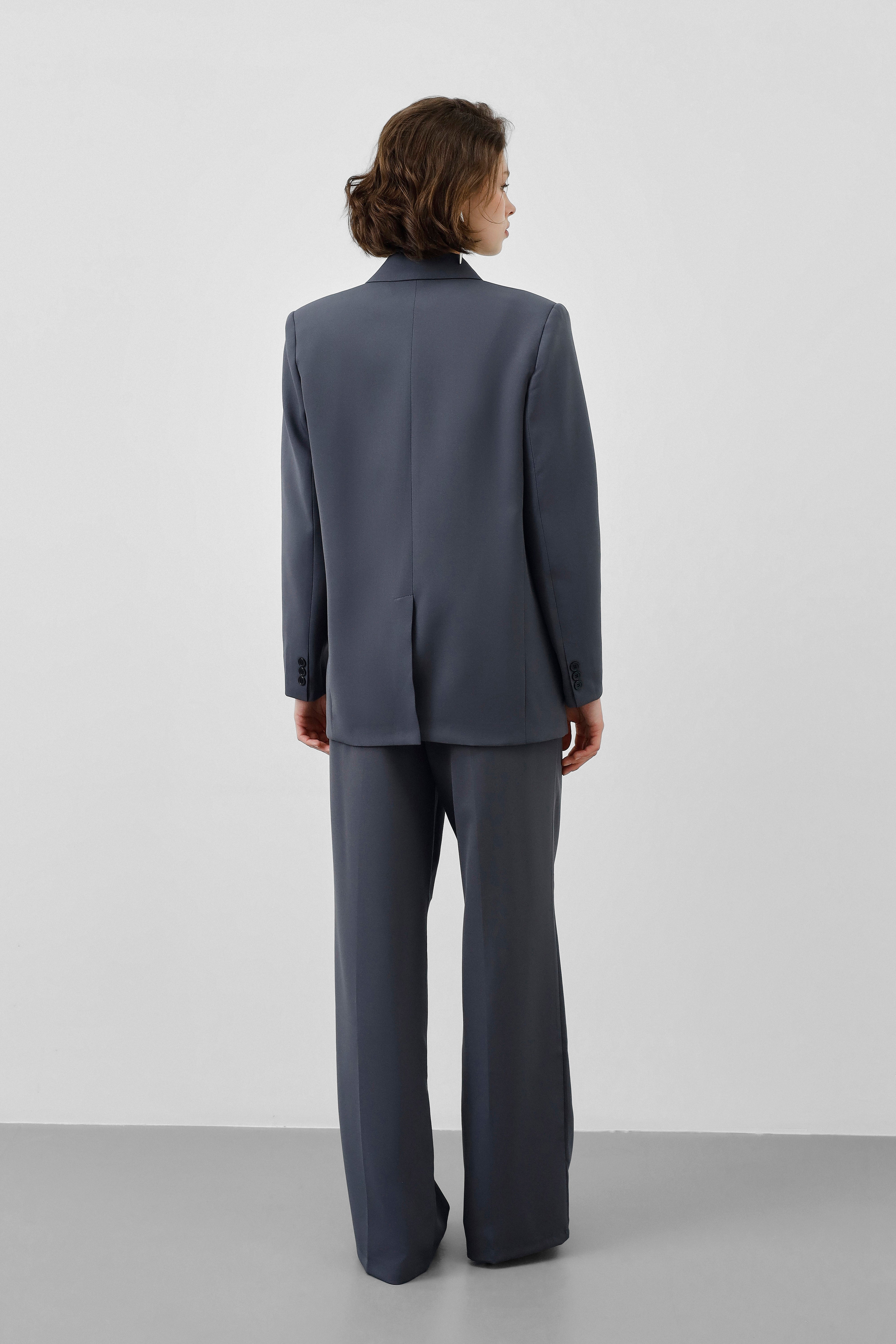 Ensemble tailleur / Veste croisée - Gris foncé