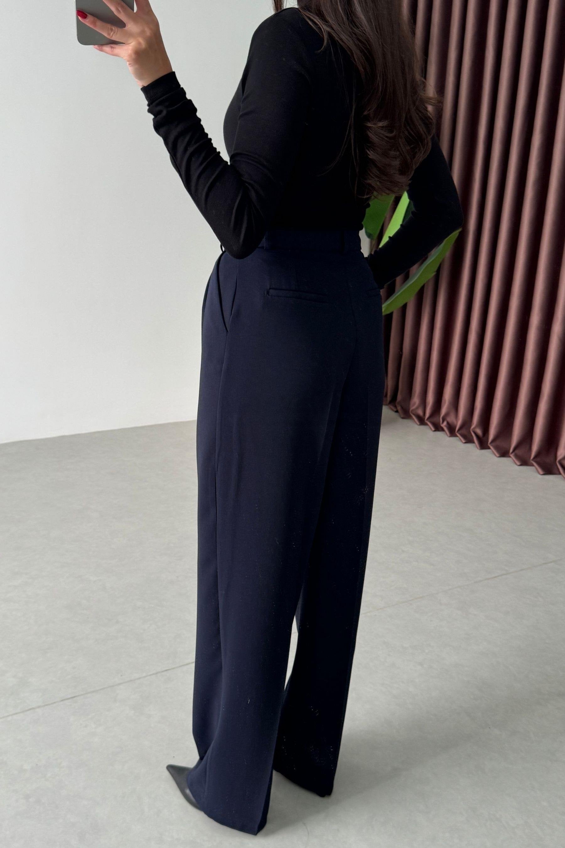 Pantalon fluide premium - Bleu nuit