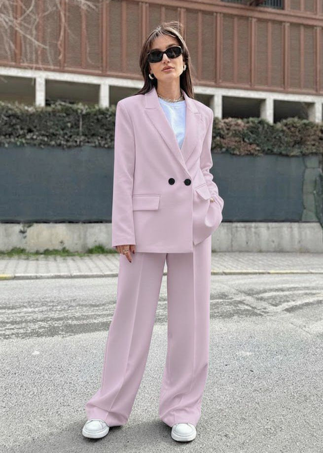 Ensemble tailleur mauve clair