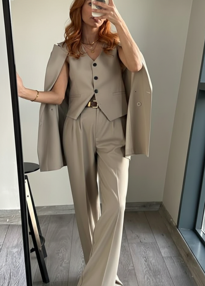 Ensemble tailleur 3 pièces - Nude