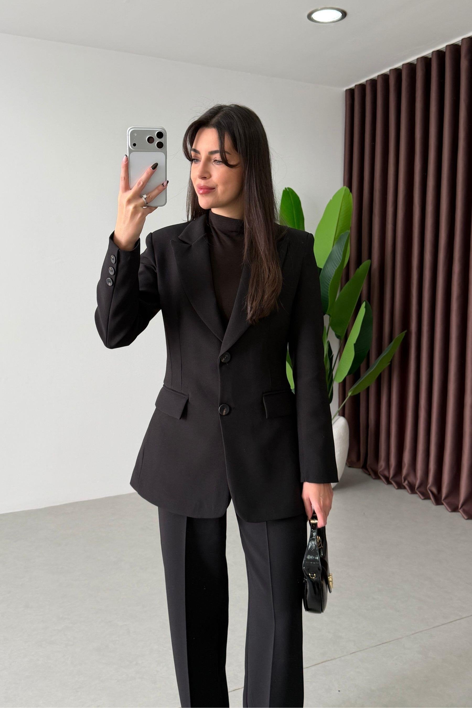 Ensemble tailleur épure - Noir