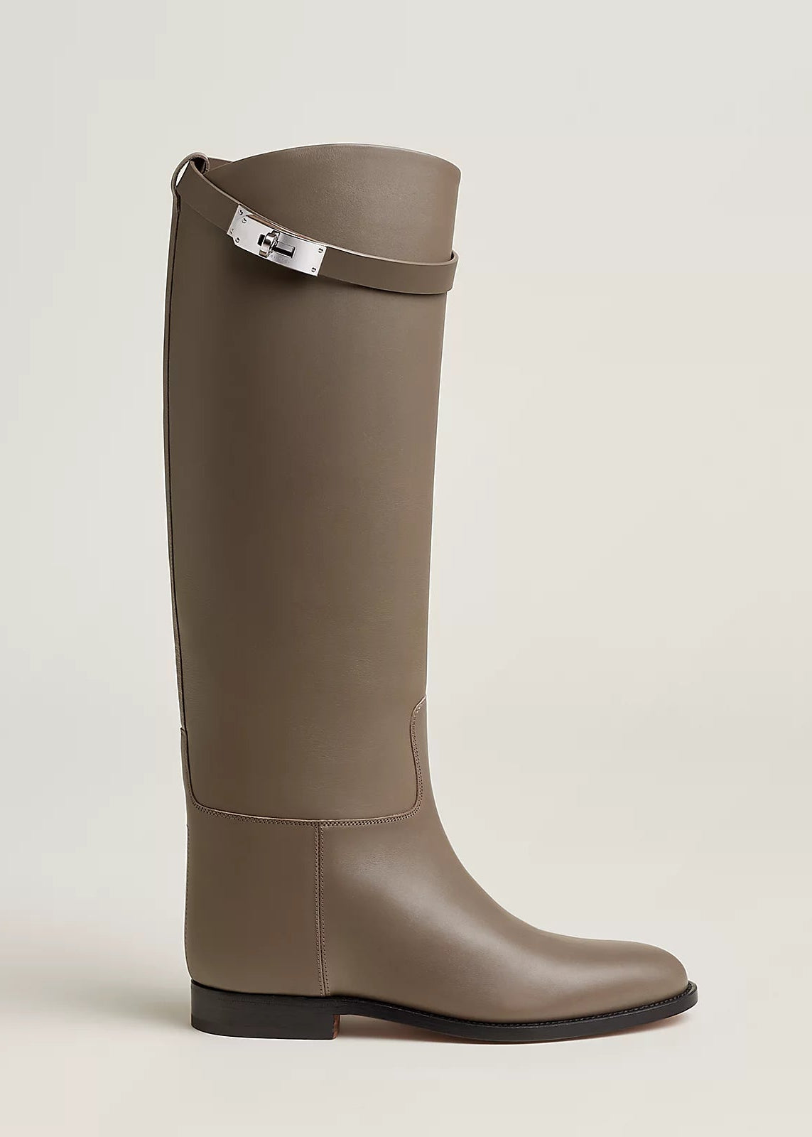 Bottes cavalières Plates - Marron Taupe