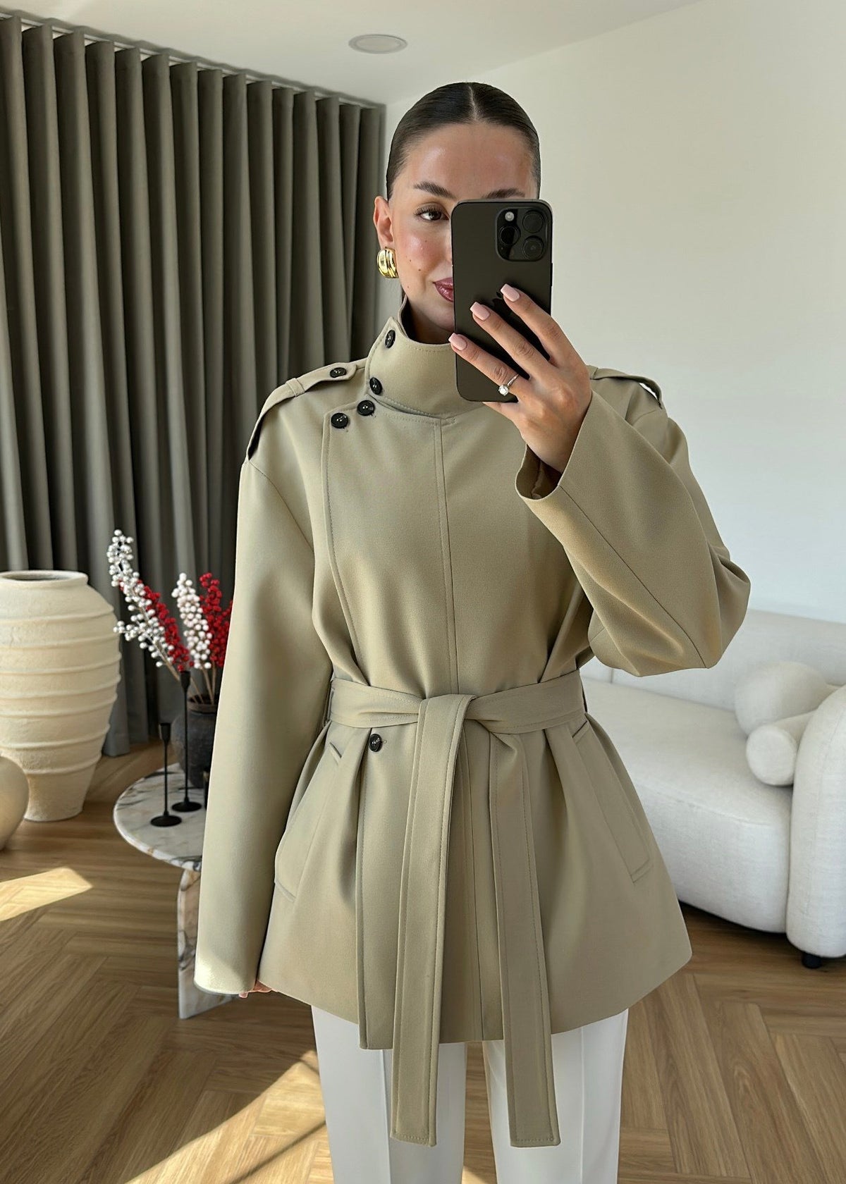 Trench Court Riviera — Beige Pierre
