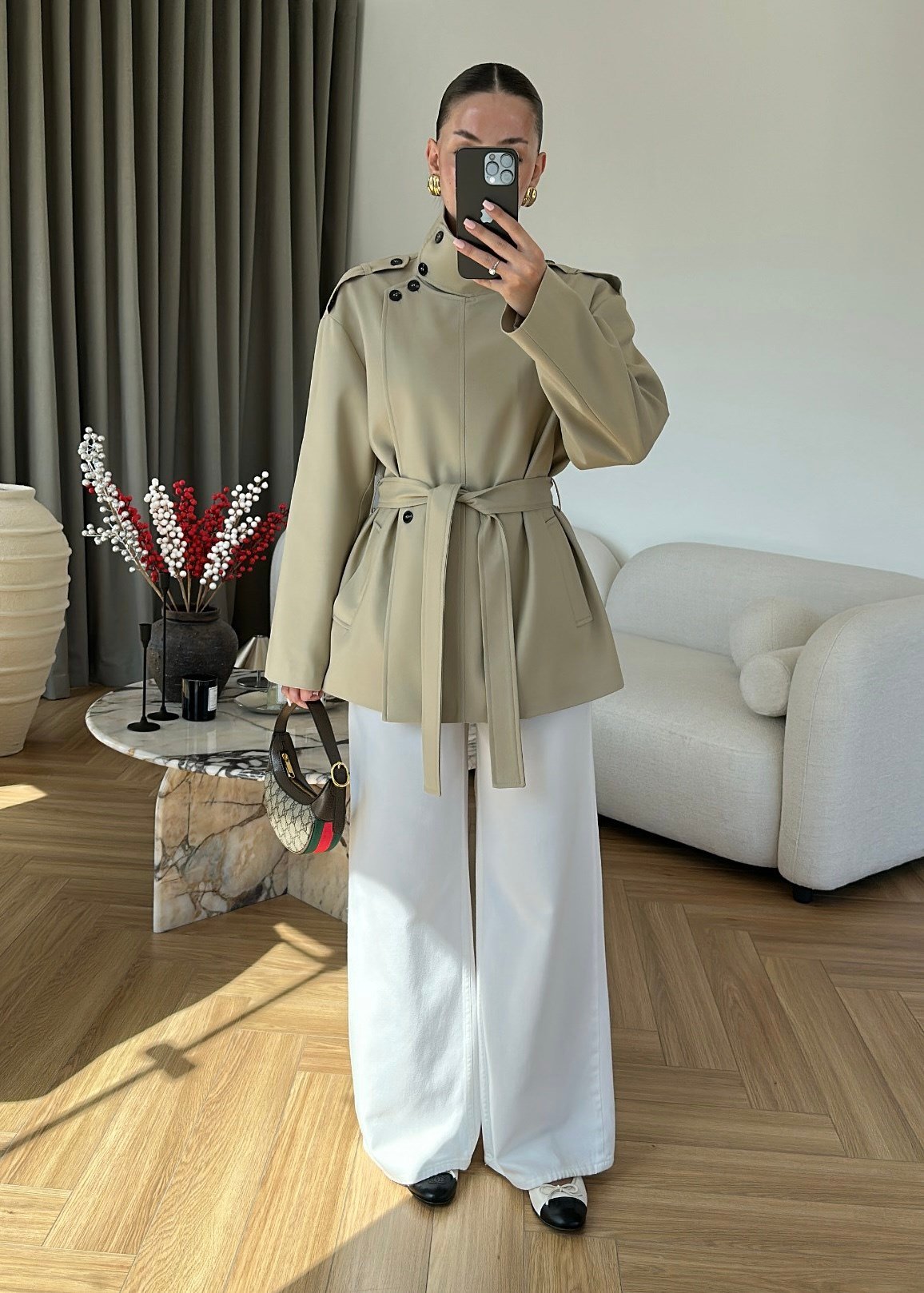 Trench Court Riviera — Beige Pierre