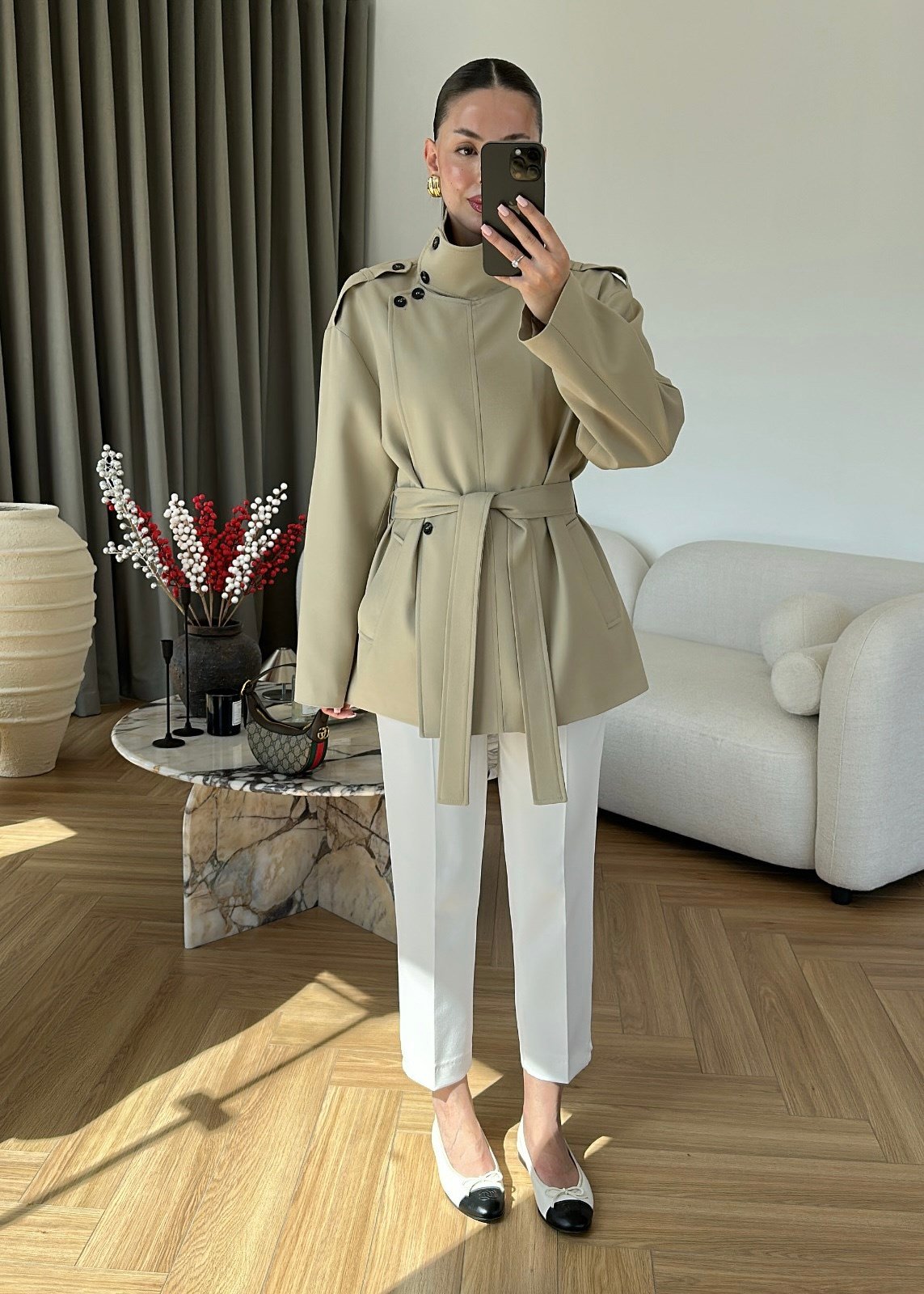 Trench Court Riviera — Beige Pierre