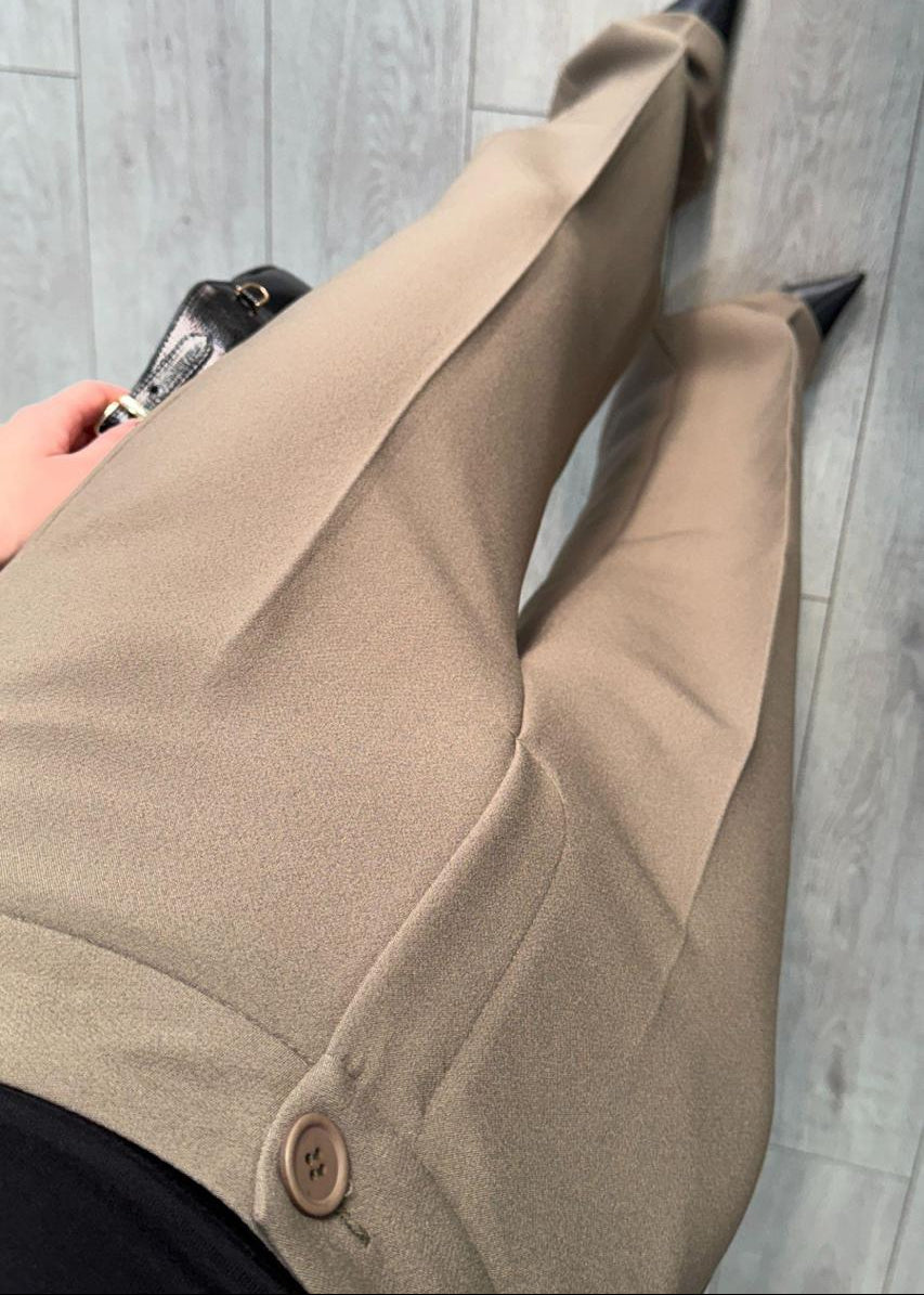Ensemble tailleur épure - Beige Taupe