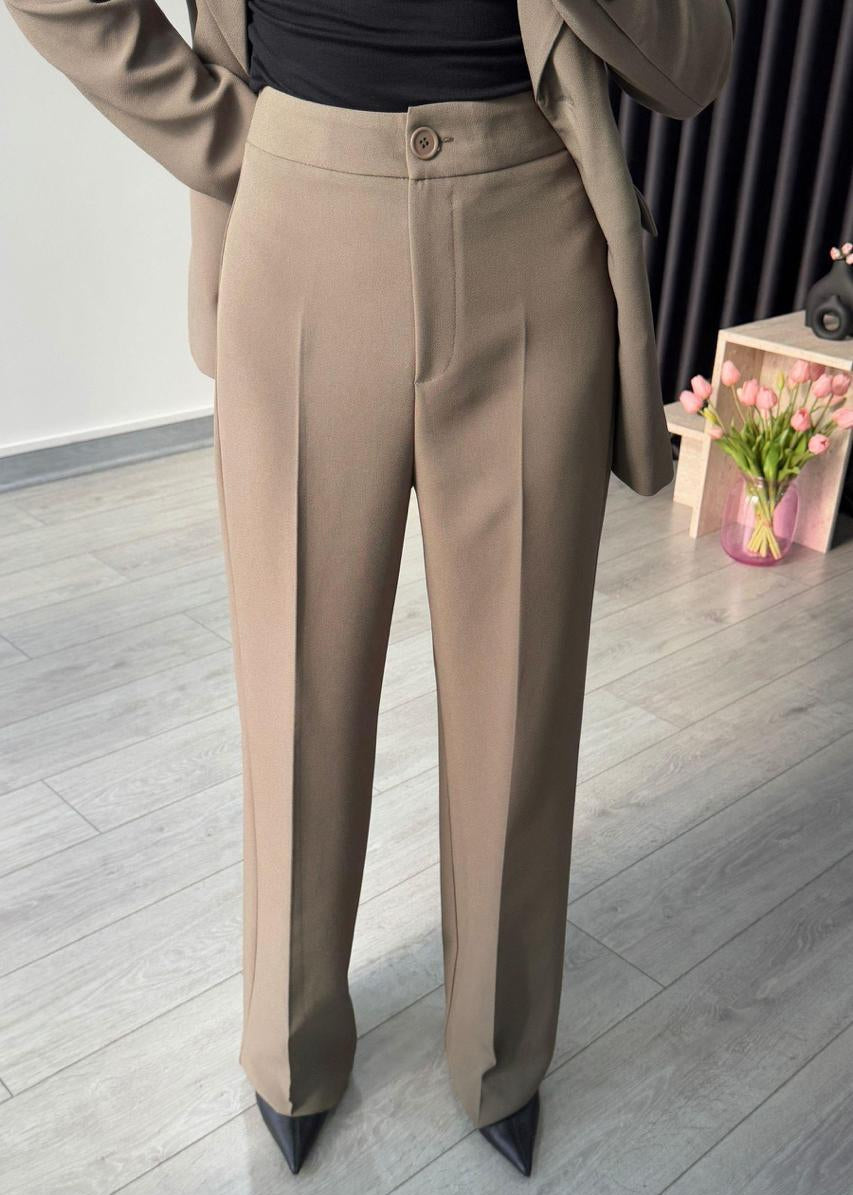 Ensemble tailleur épure - Beige Taupe