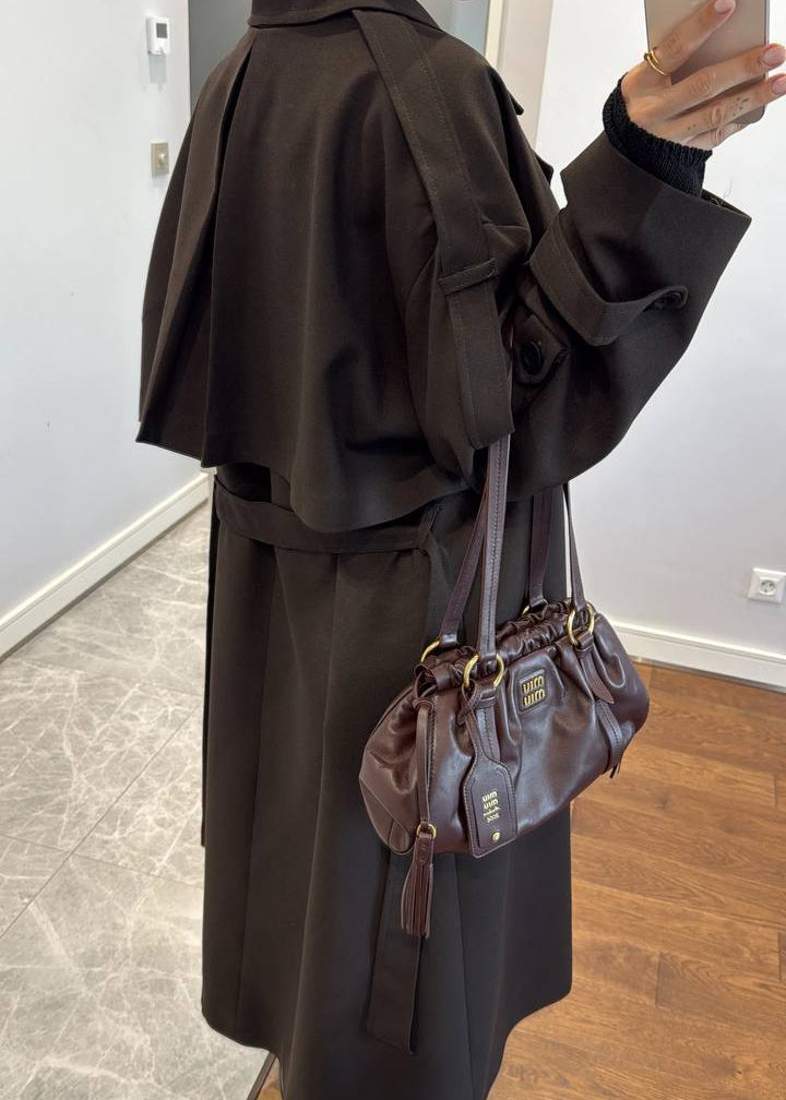 Trench Déstructuré Elégant - Marron foncé