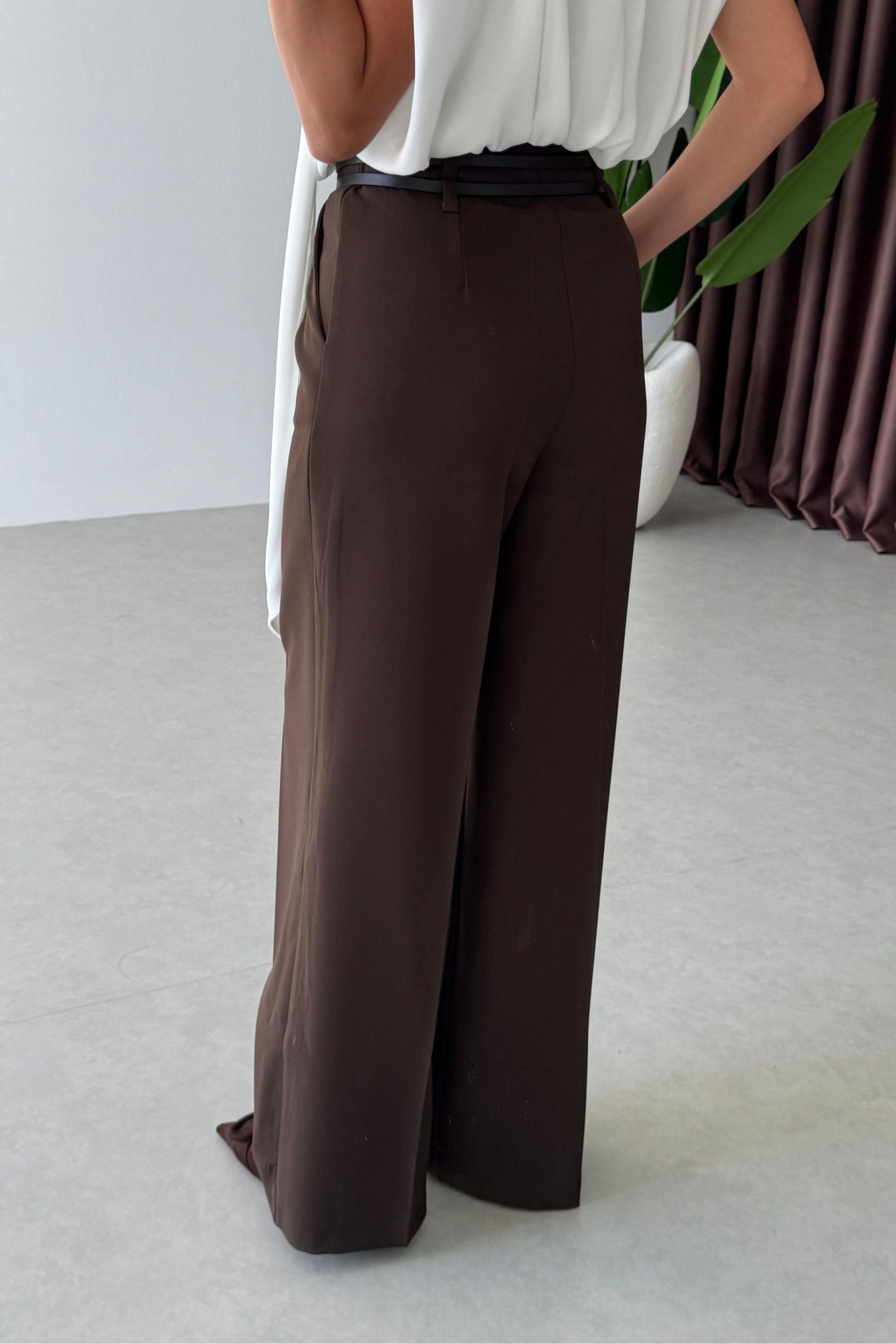 Pantalon Palazzo Marron
