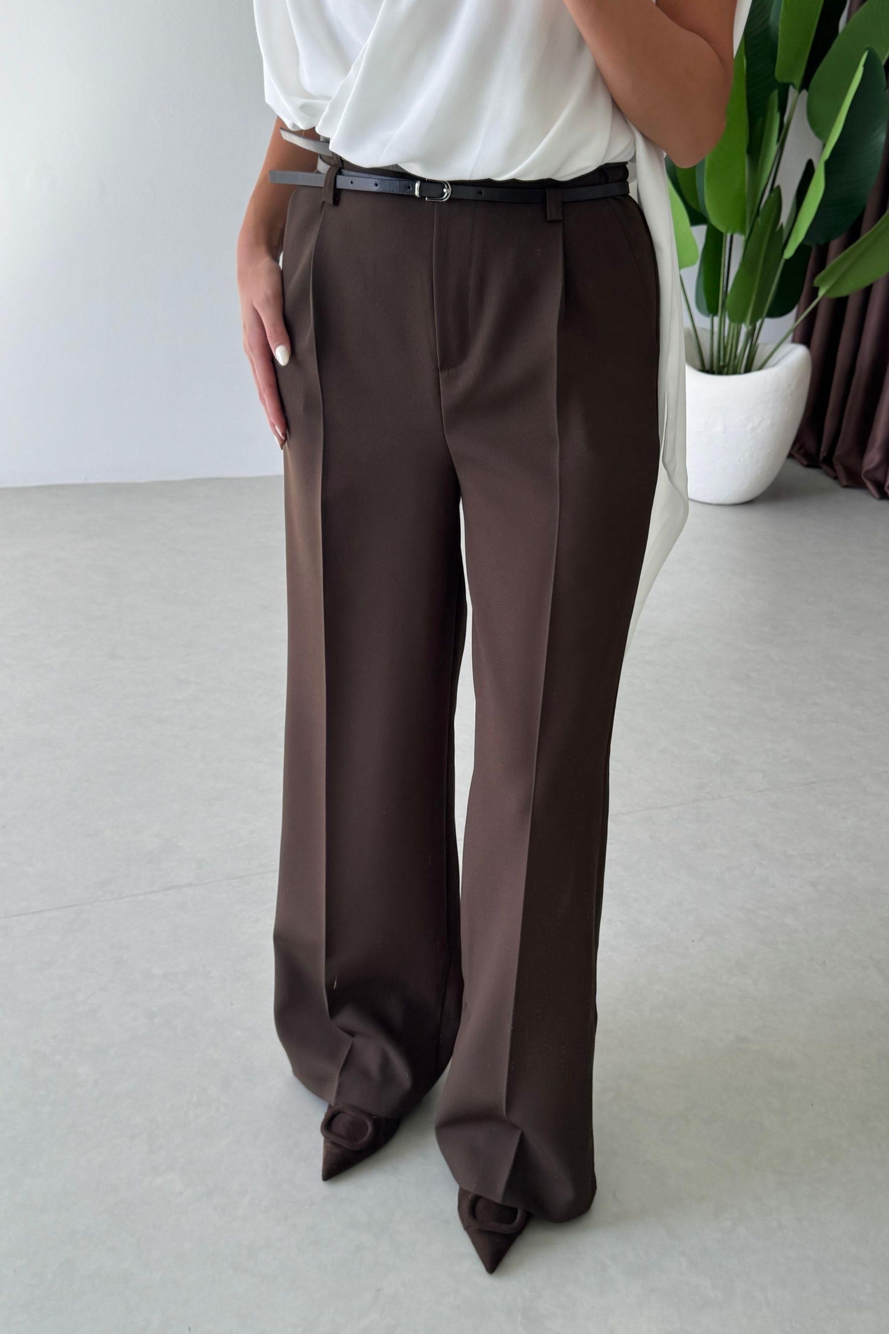 Pantalon Palazzo Marron