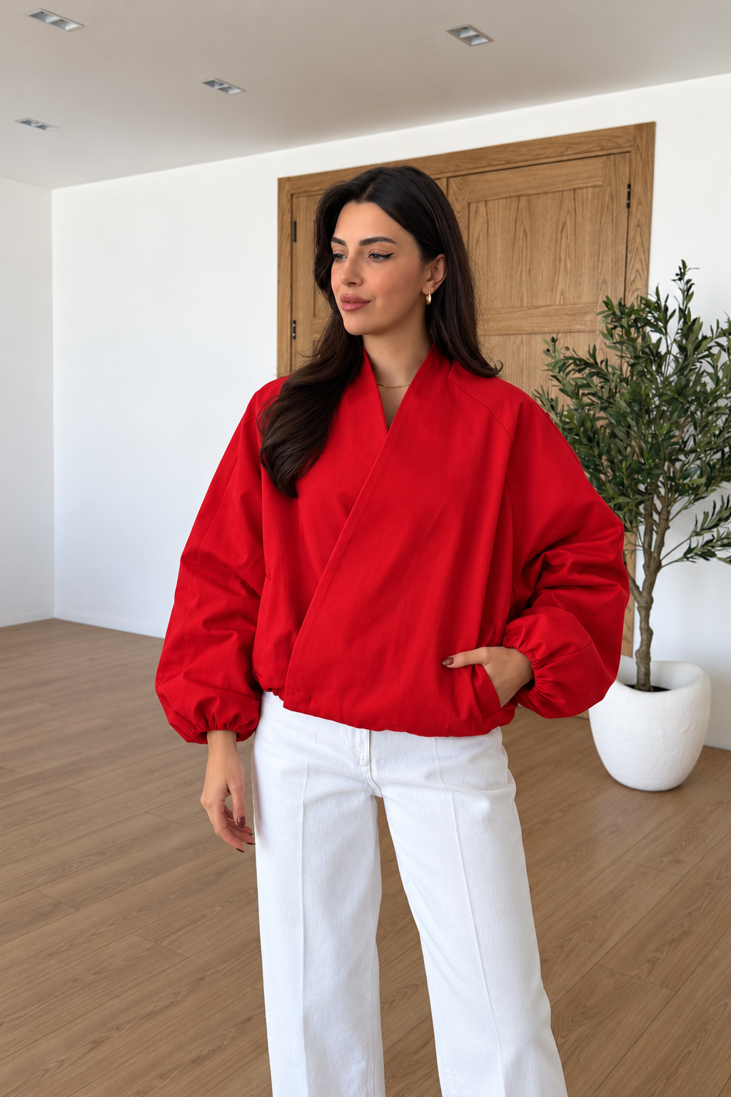 Veste Bomber Alva — Rouge