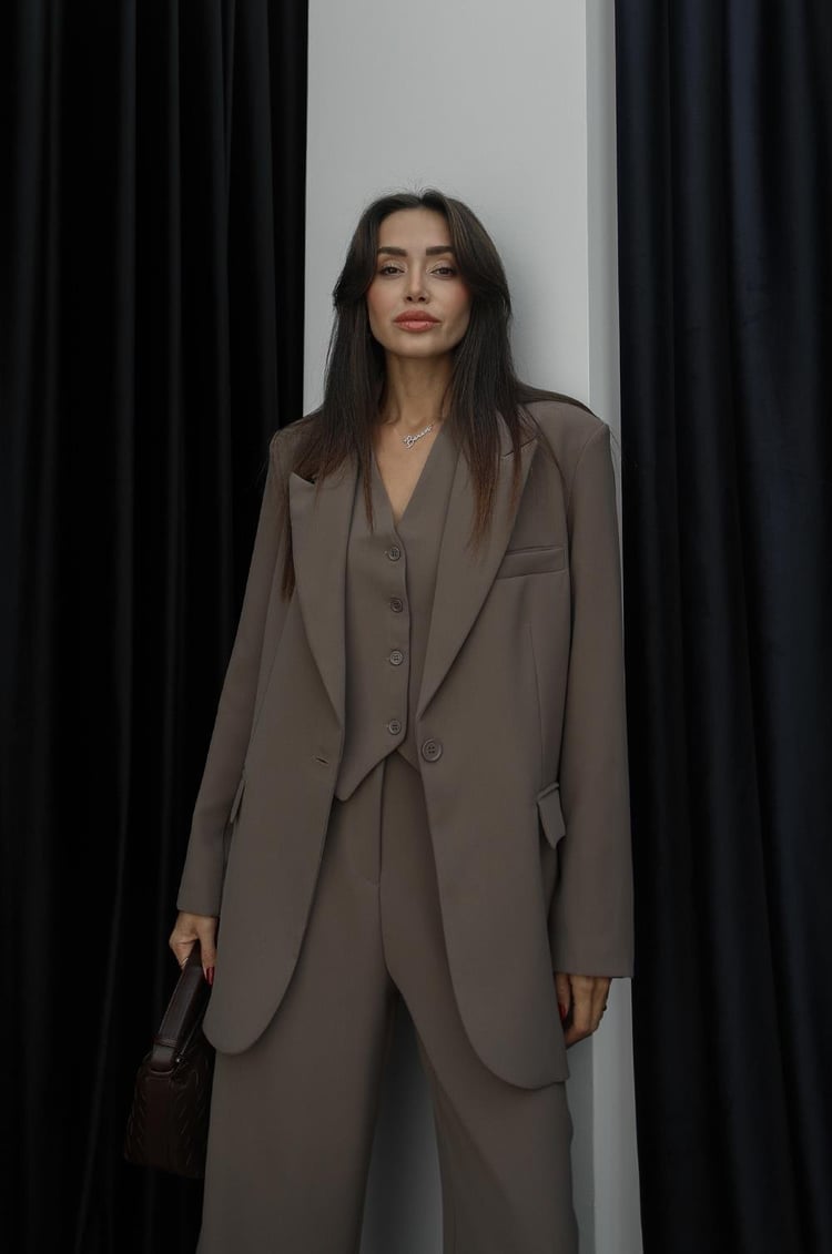 Costume trois pièces - Taupe