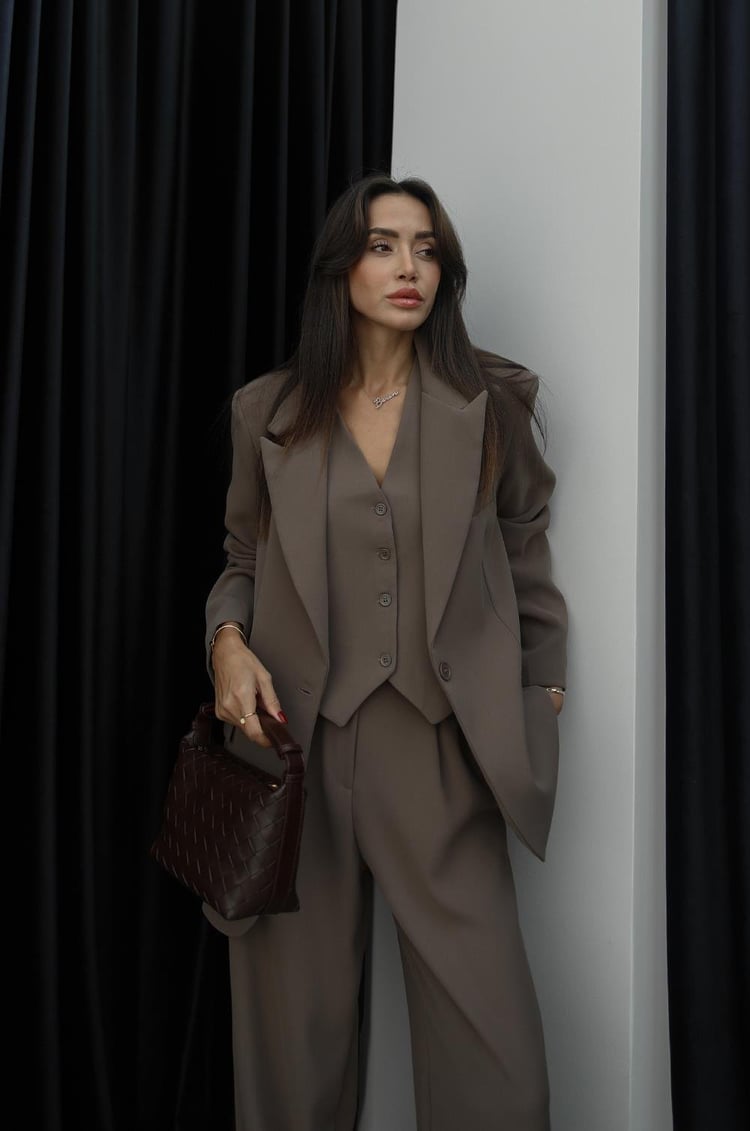 Costume trois pièces - Taupe