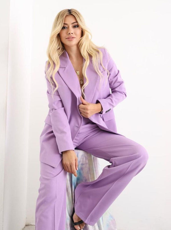 Ensemble tailleur mauve clair