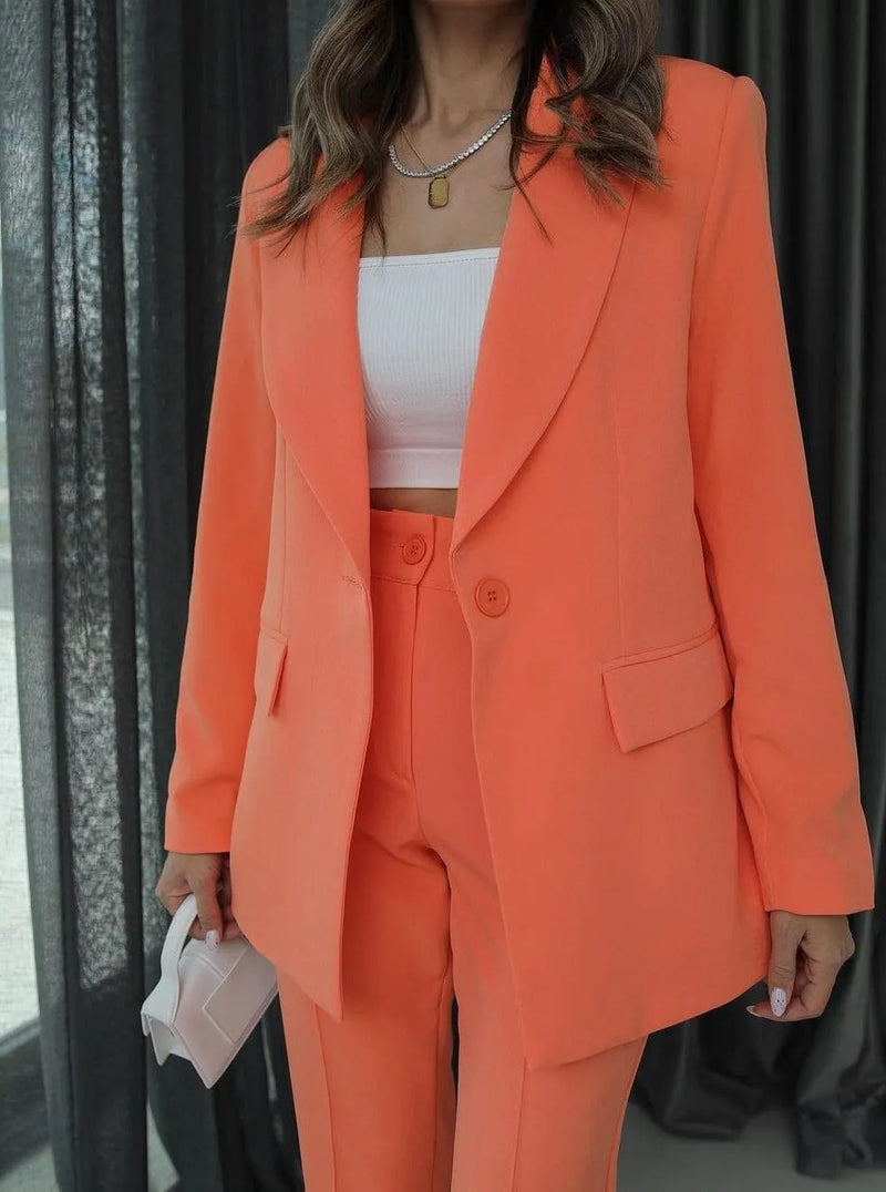 Ensemble best sale tailleur orange