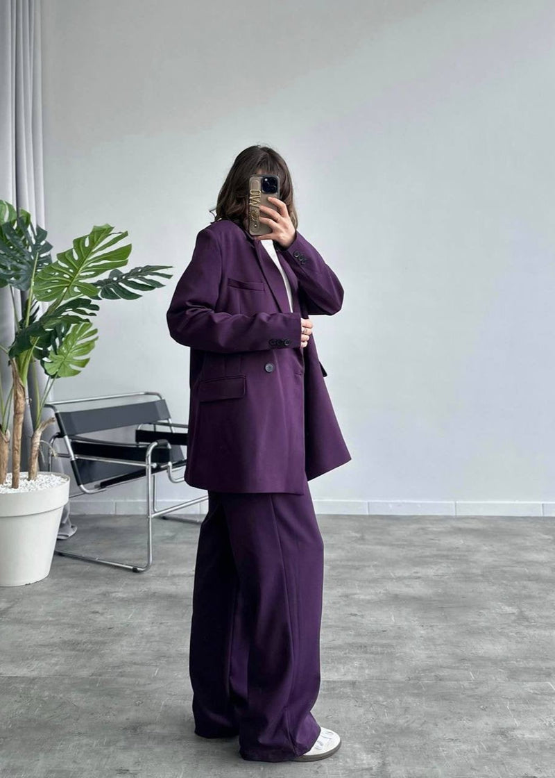 Ensemble tailleur mauve