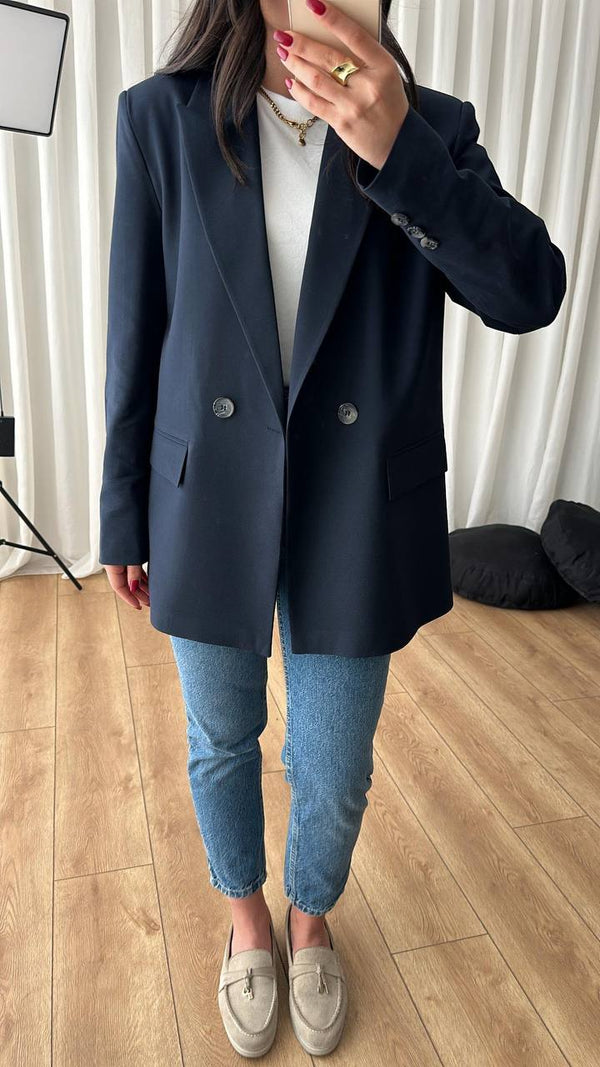 Veste tailleur bleu marine