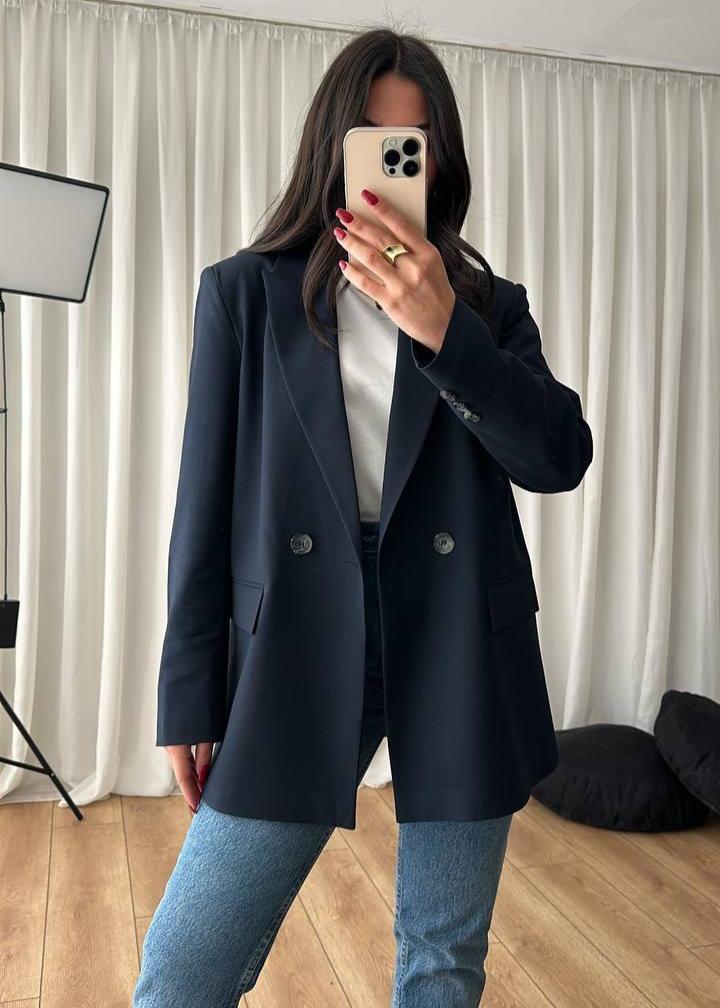 Veste tailleur bleu marine