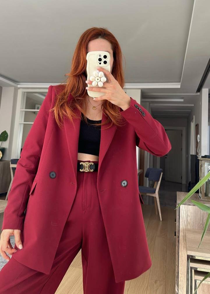 Ensemble tailleur bordeaux