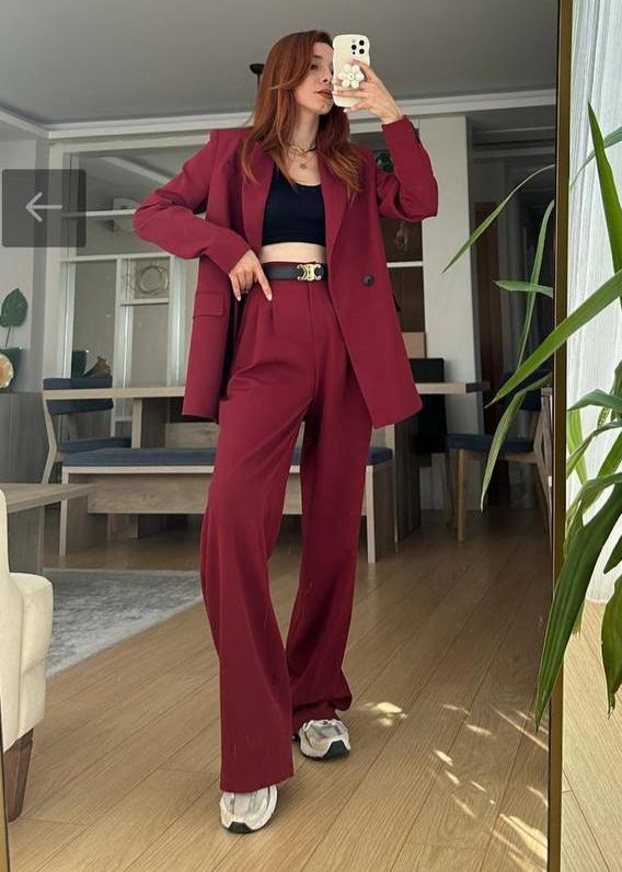 Ensemble tailleur bordeaux