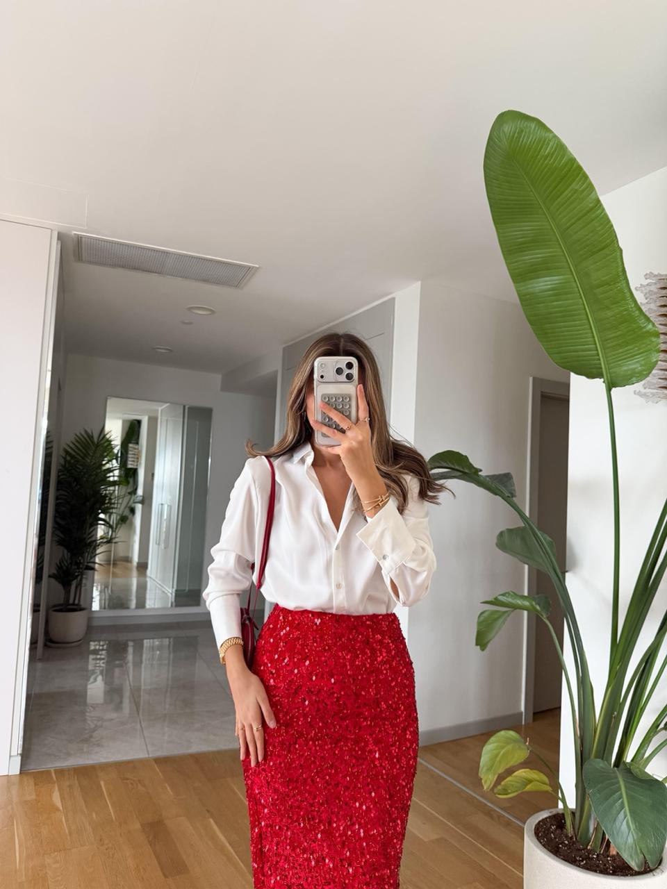 Chemise satiné - Blanc