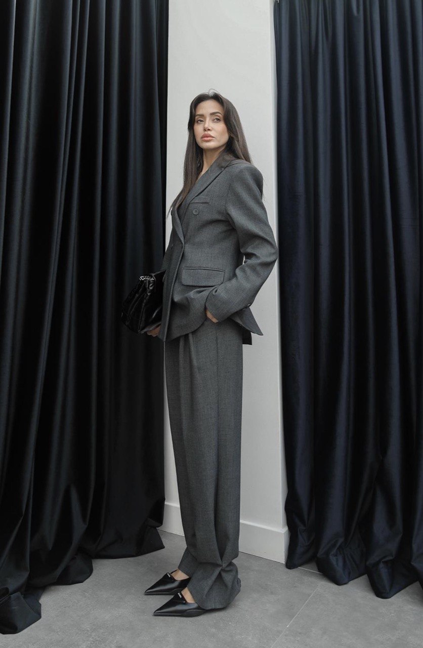 Ensemble Premium Blazer et Pantalon - Gris Anthracite