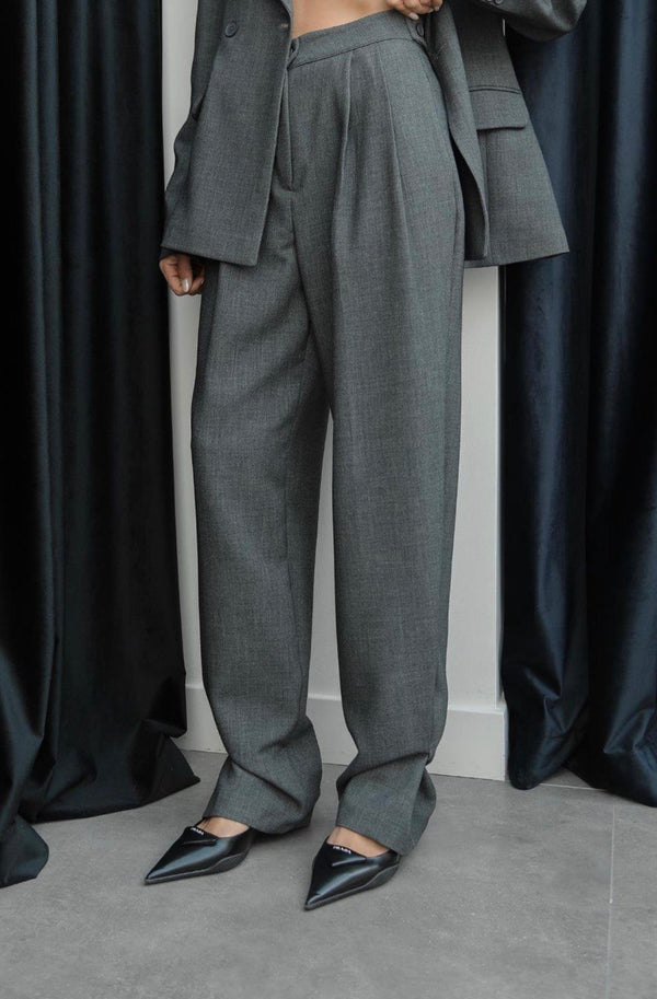 Ensemble Premium Blazer et Pantalon - Gris Anthracite