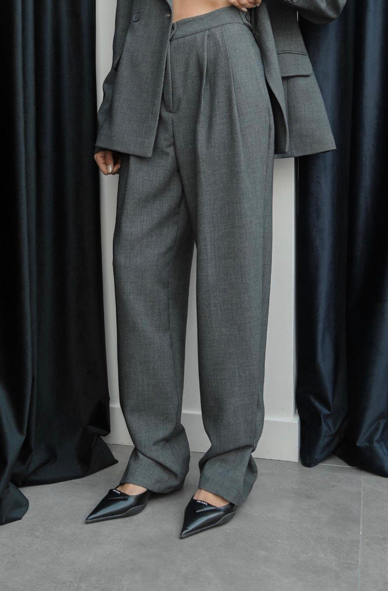 Ensemble Premium Blazer et Pantalon - Gris Anthracite