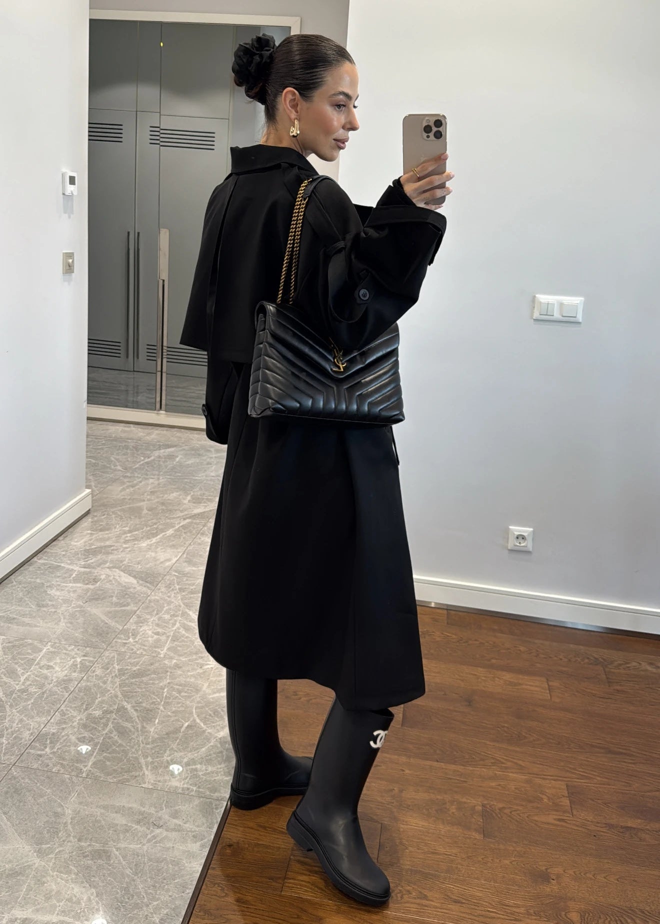 Trench Déstructuré Elégant - Noir