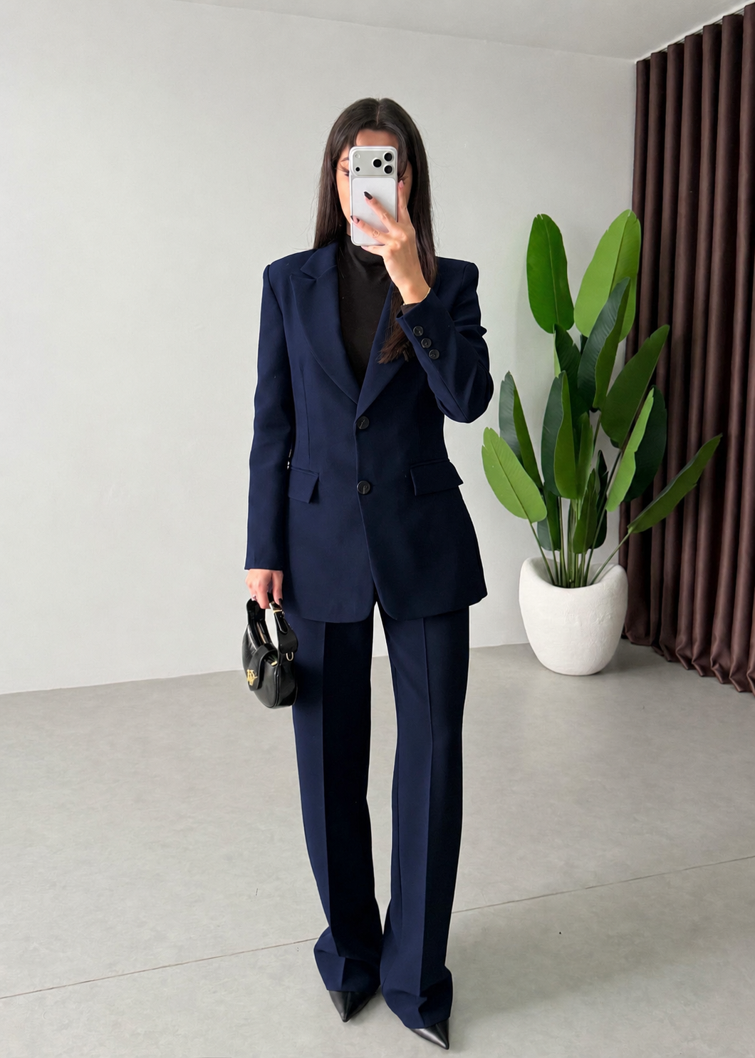 Ensemble tailleur épure - Bleu marine