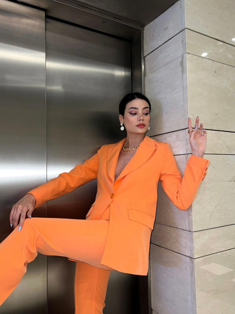 Ensemble tailleur orange