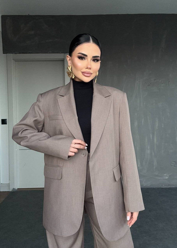Ensemble Tailleur vert gris terreux / premium