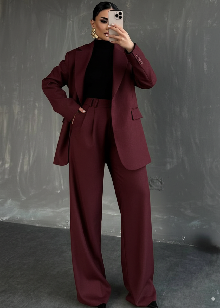Ensemble tailleur premium Grenat 