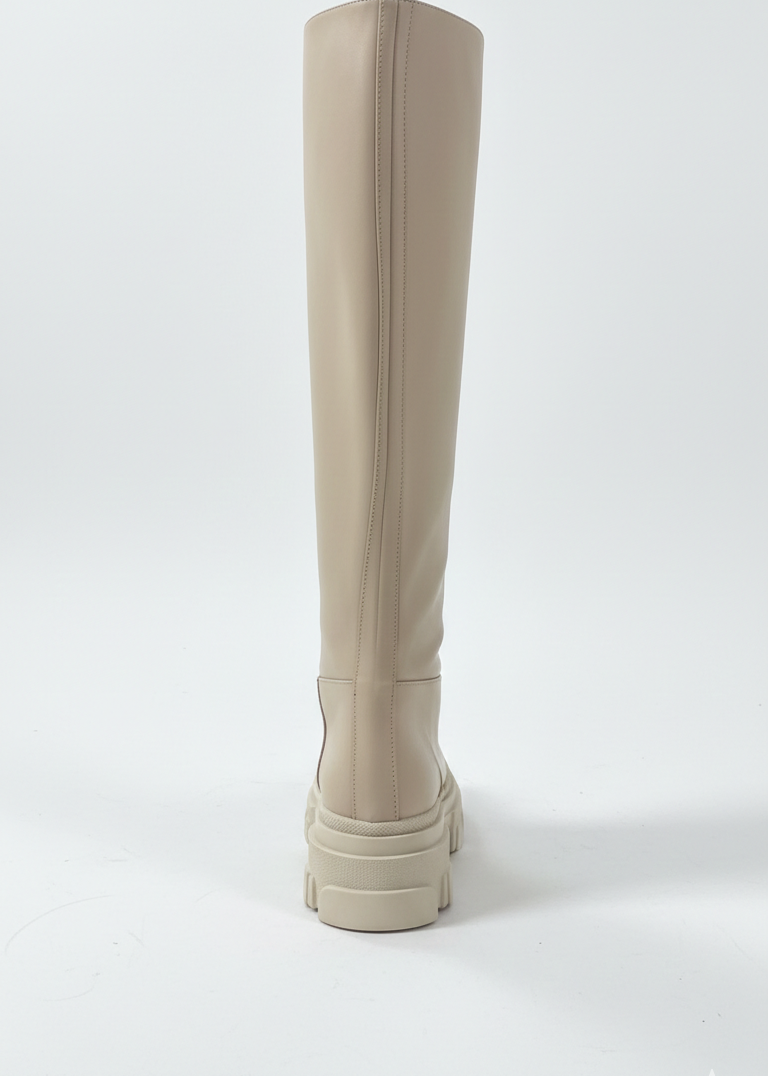 Bottes Hautes à semelle Épaisse - Beige