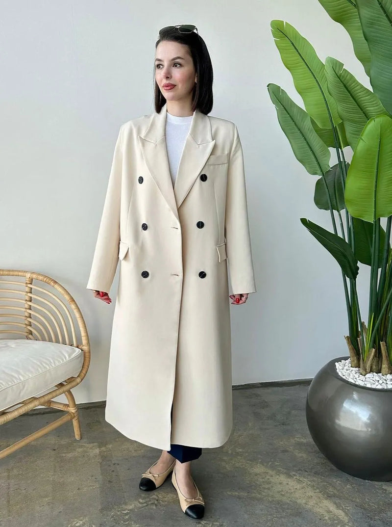 Manteau long beige