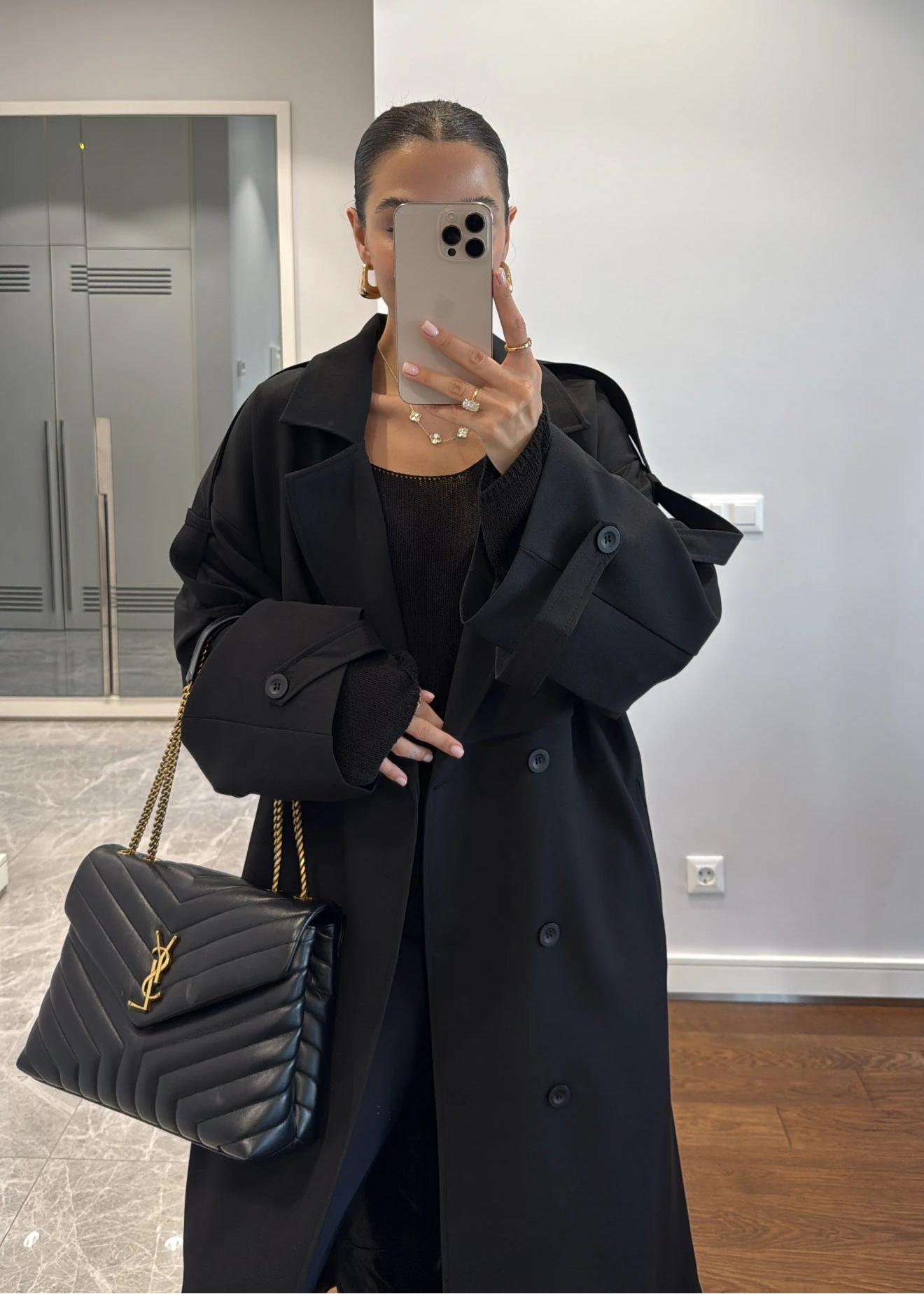 Trench Déstructuré Elégant - Noir