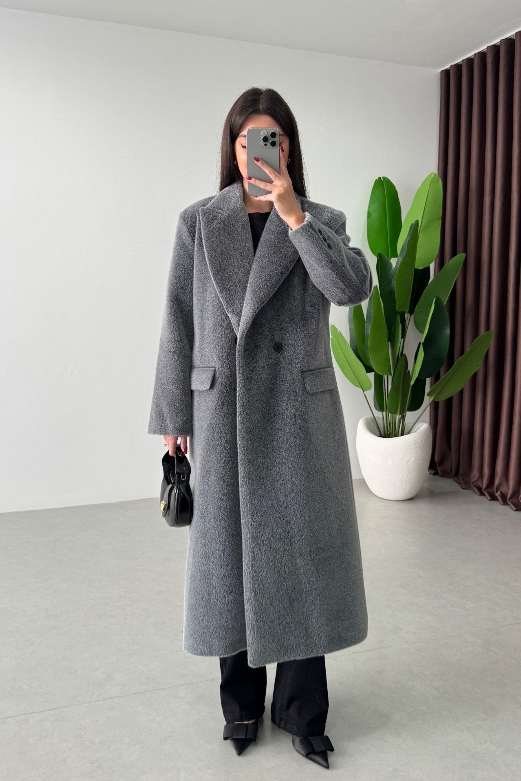 Manteau long en fourrure