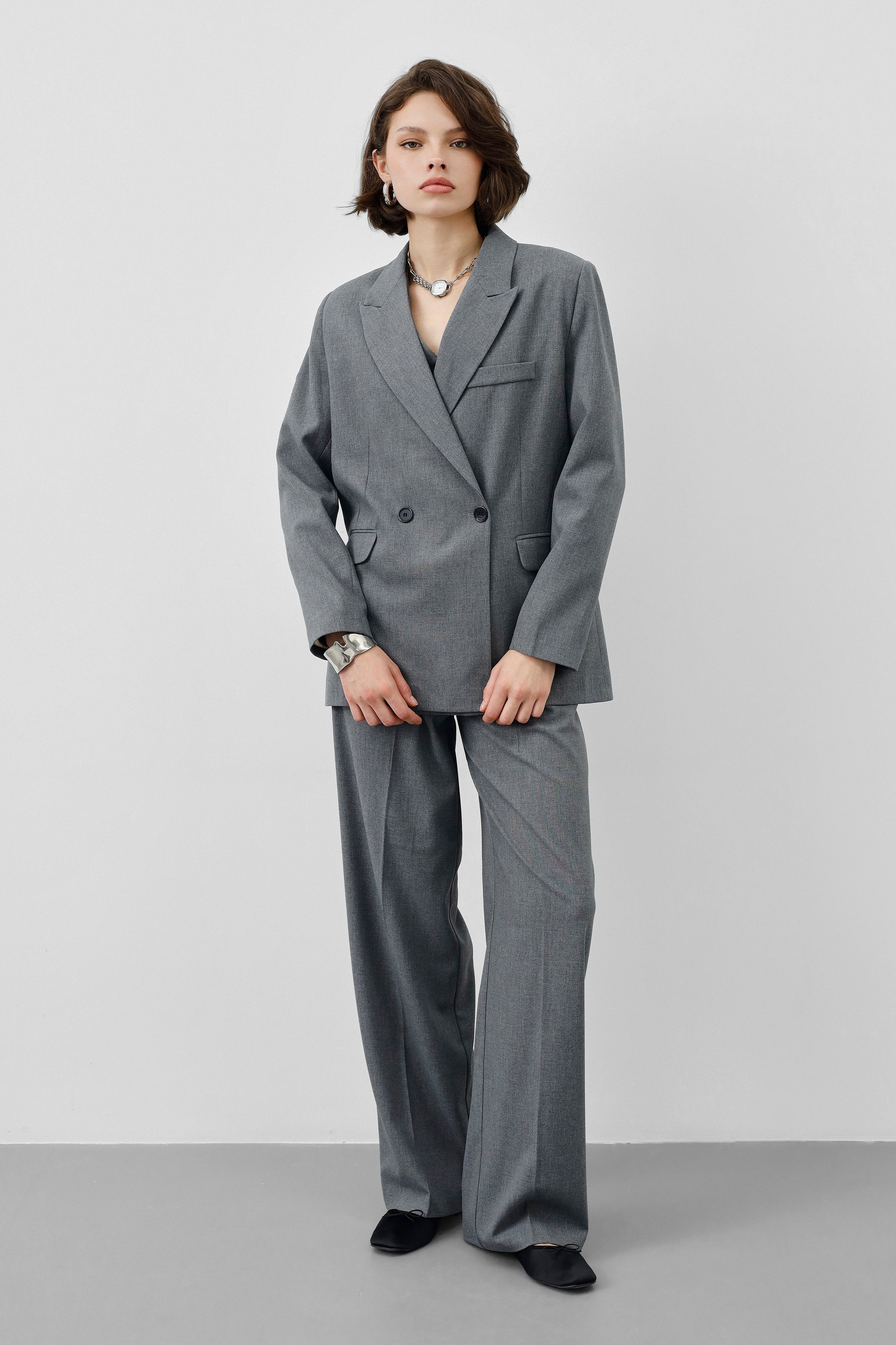 Ensemble tailleur 3 pièces - Gris chiné