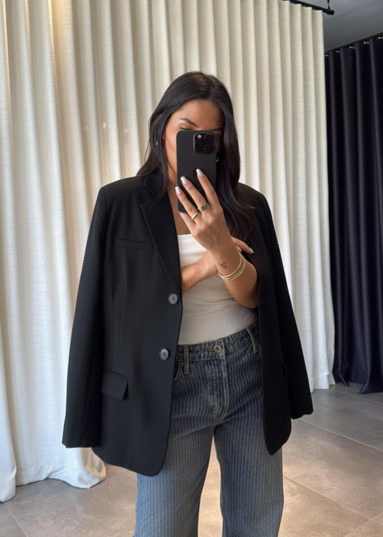 Blazer Noir Oversize