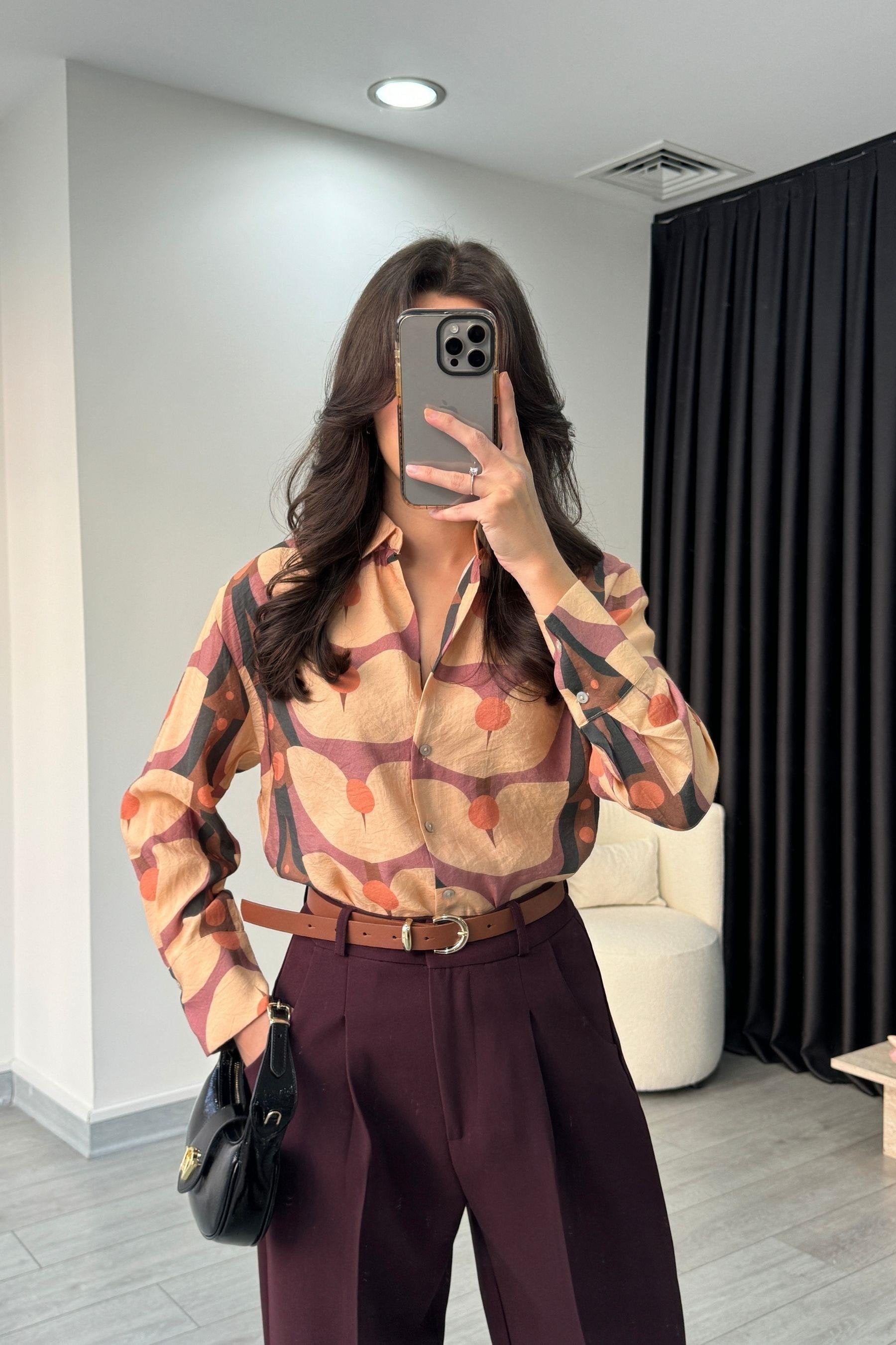 pantalon carrot fit Burgundy