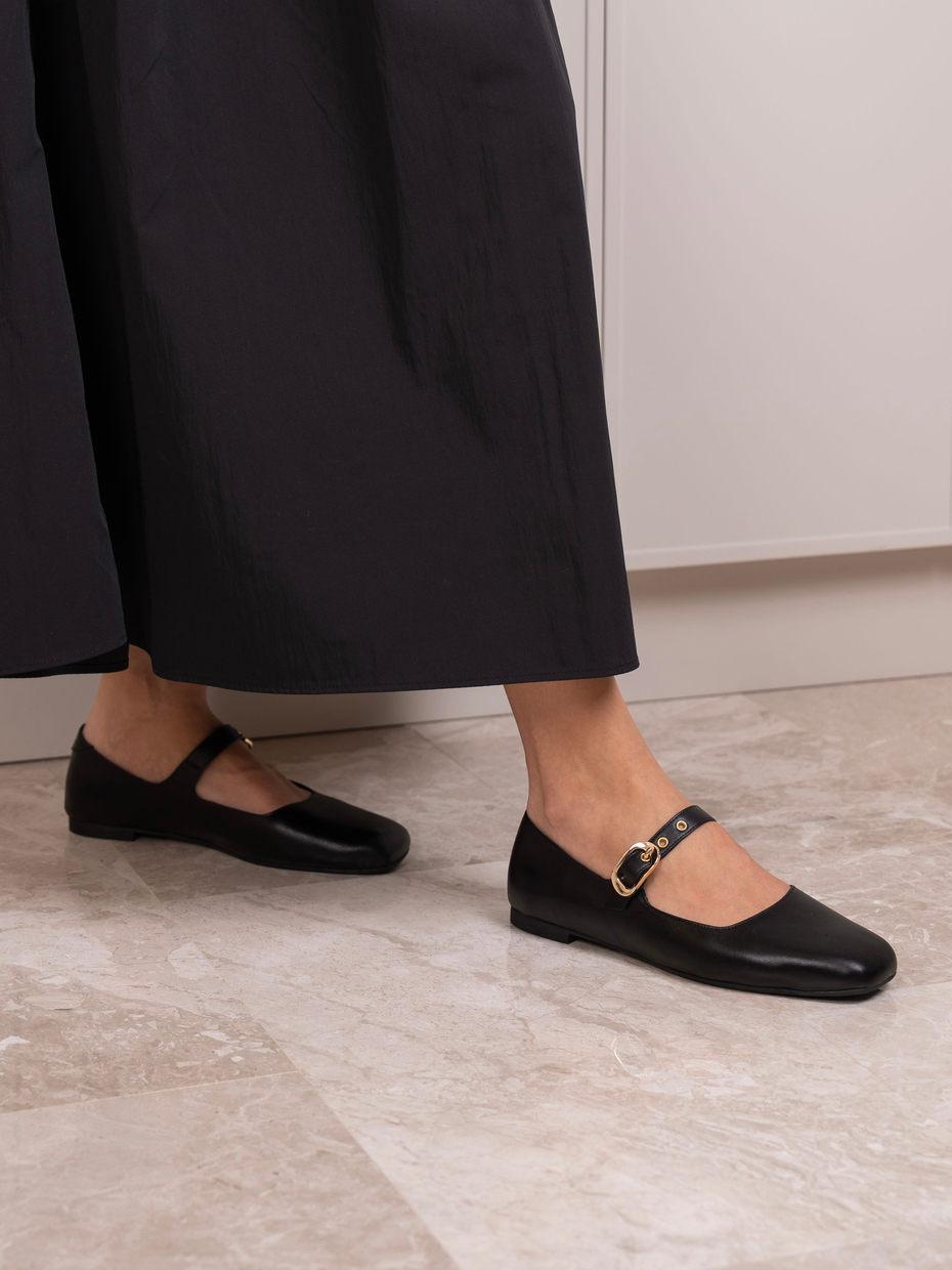 chaussures femme cuir noir