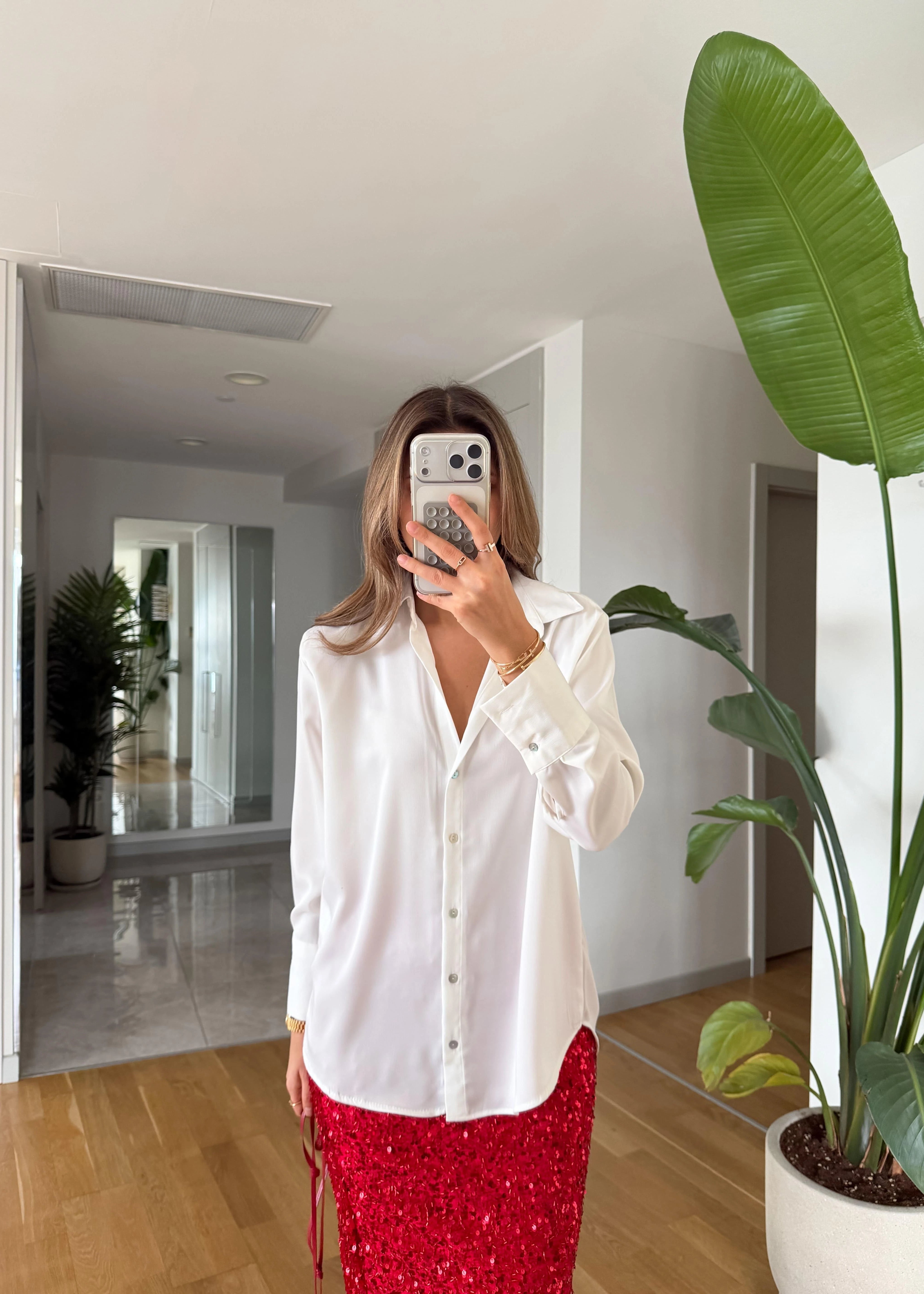 Chemise satiné - Blanc